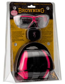 Browning Eye and Ear Protection Range Kit in Pink